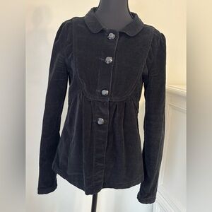 Trademark Tulle Black Velvet corded Empire Waist Jacket Gothic Victorian  SZ M